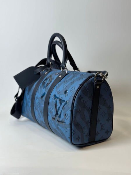 Дорожная сумка Louis Vuitton мужской кожа синий 121333-2