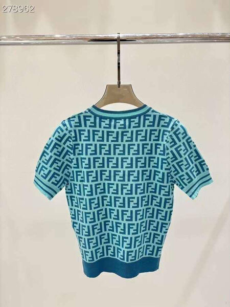Футболка Fendi женский бирюзовый 148733-2