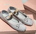 Балетки Miu Miu женский замша графитовый 146859-1