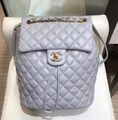 Рюкзак Chanel мужской кожа swift темно-серый 20138