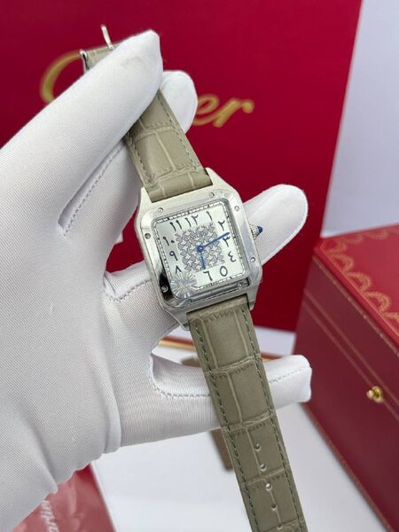 Мужские часы Cartier Suntos-Dumont мужской кожа бежевый i4327661-1-3