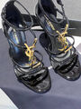 Босоножки Saint Laurent женский кожа черный 114311-5