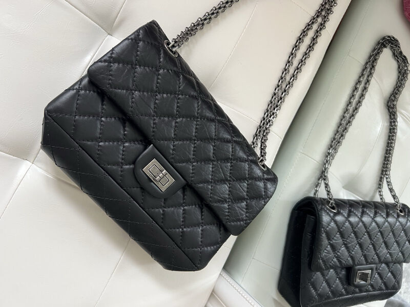 Сумка Chanel Vintage 25 см женский кожа черный 102745-2