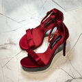 Босоножки Dolce & Gabbana женский сатин бордовый 146204-6