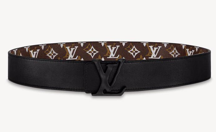 Ремень мужской Louis Vuitton двухсторонний мужской кожа черный 63809
