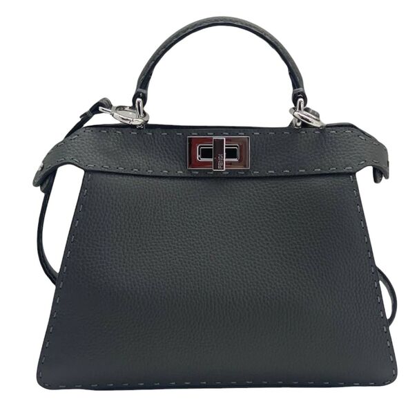Сумка Fendi 33 см женский кожа графитовый 74654