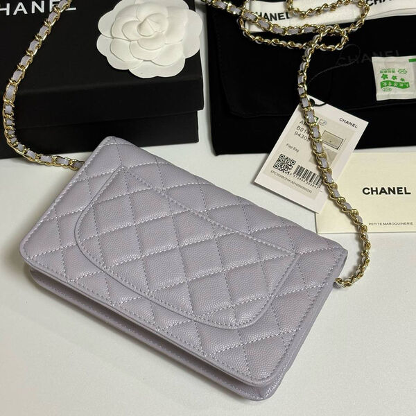 Сумка Chanel женский кожа графитовый 196540-2