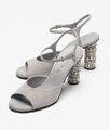 Босоножки Chanel женский замша графитовый 192521-2