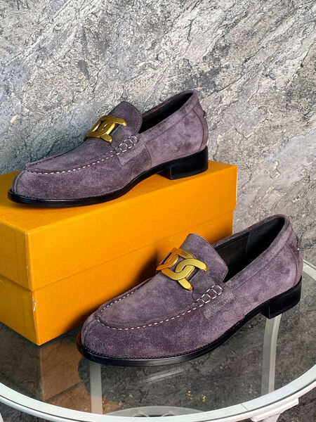 Мужские лоферы Tods мужской замша фиолетовый 171299-4