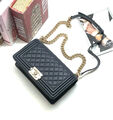 Сумка Chanel Boy женский кожа черный 101628-4