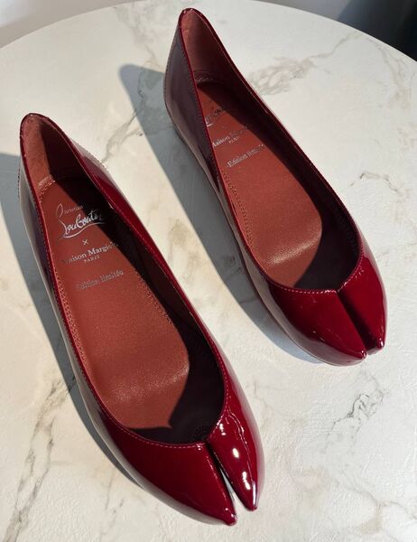 Балетки Christian Louboutin женский кожа бордовый 185475