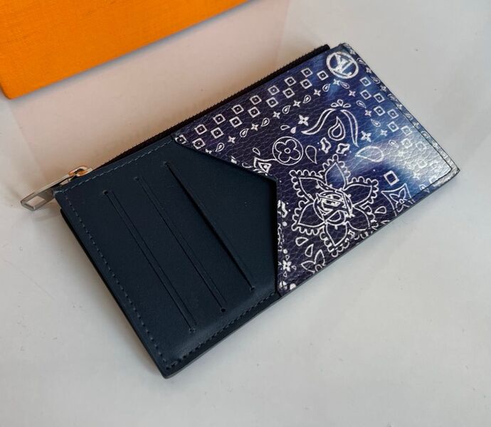 Визитница Louis Vuitton мужской кожа синий 149881