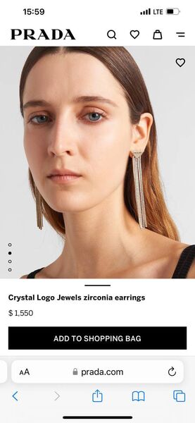Серьги Prada графитовый 175178-4