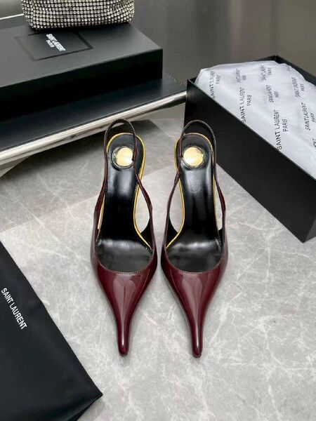 Женские туфли Saint Laurent женский кожа фиолетовый h7575323-1-5