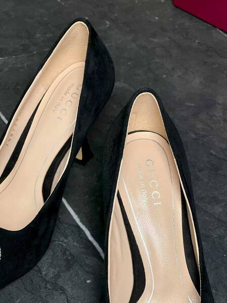 Женские туфли Gucci женский замша черный l5733099-1-5