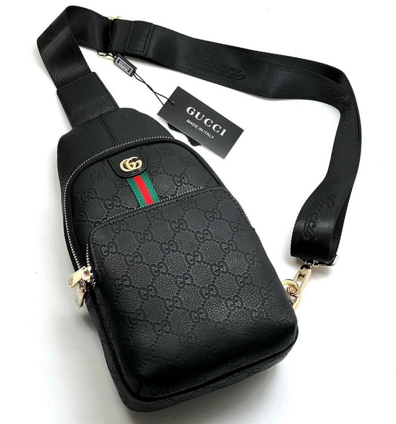 Мужская сумка слинг Gucci мужской кожа черный 42959