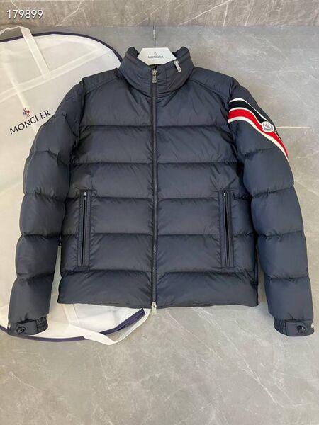 Мужской пуховик Moncler Solayan Hooded мужской синий n3029816-1-5