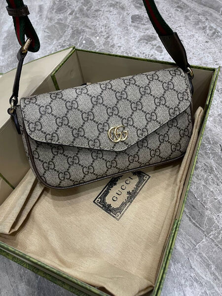 Сумка Gucci женский канва графитовый 129306-6