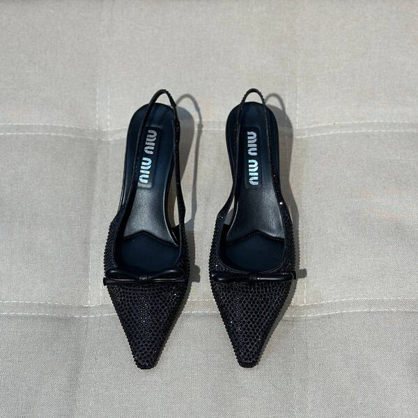 Туфли Miu Miu женский стразы черный 138140-3