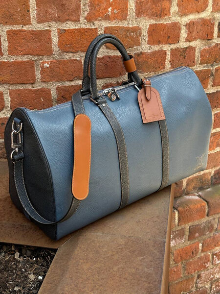Дорожная сумка Louis Vuitton мужской кожа синий 133865-8
