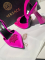 Босоножки Versace женский сатин розовый 12893-4