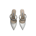 Туфли Manolo Blahnik женский сатин белый 80843-3