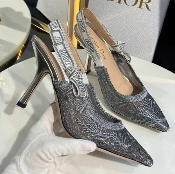 Туфли Christian Dior женский сетка графитовый 190939