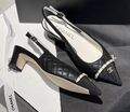 Туфли Chanel женский кожа черный 106718-1