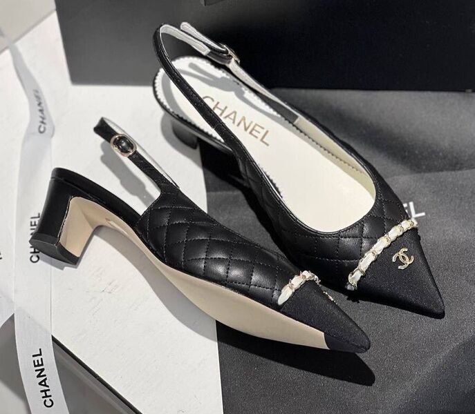 Туфли Chanel женский кожа черный 106718