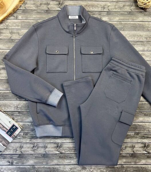 Мужской костюм Brunello Cucinelli мужской графитовый 118222