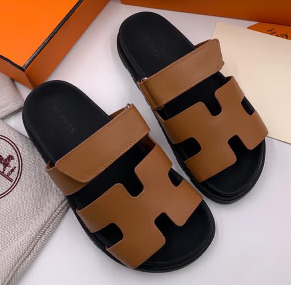 Шлепки Hermès женский кожа 89431