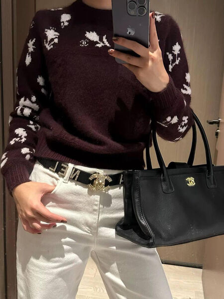 Свитер Chanel женский вязаная ткань 171291-2