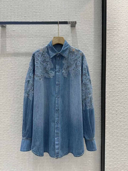 Рубашка Ermanno Scervino женский бирюзовый 152990-5