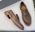 Мужские лоферы Brunello Cucinelli мужской замша бежевый 121389-1