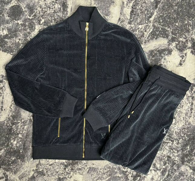 Мужской костюм Louis Vuitton мужской вельвет графитовый 175076