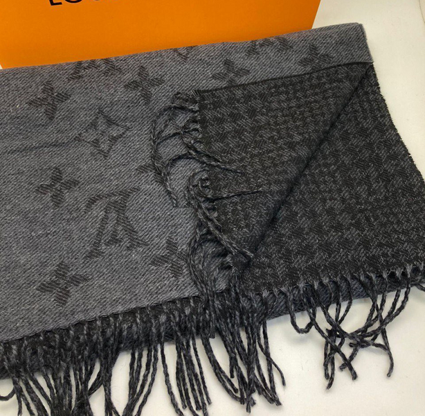 Мужской шарф Louis Vuitton мужской графитовый 54264