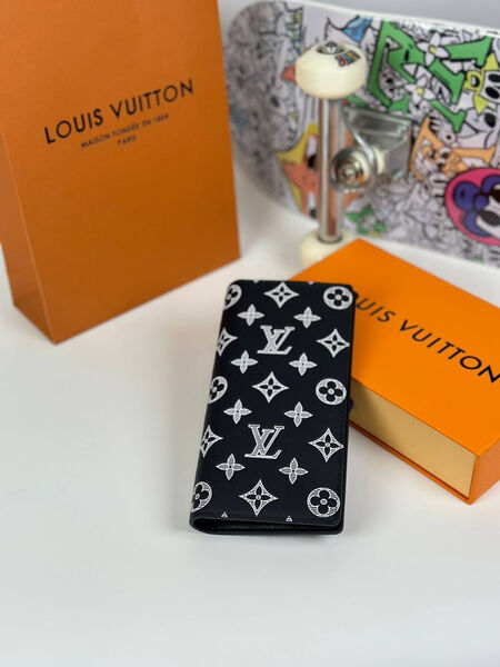 Мужской портмоне Louis Vuitton мужской кожа черный 154012-3