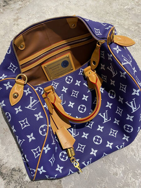 Сумка Louis Vuitton женский кожа синий 195027-7