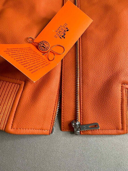Бомбер Hermès женский оранжевый 143439-5