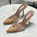Туфли Alaïa женский кожа бежевый 117381-3