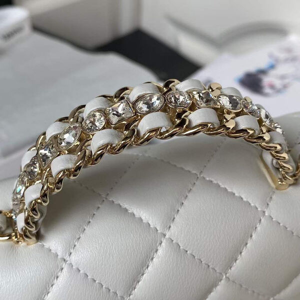 Сумка Chanel женский кожа белый 120527-2