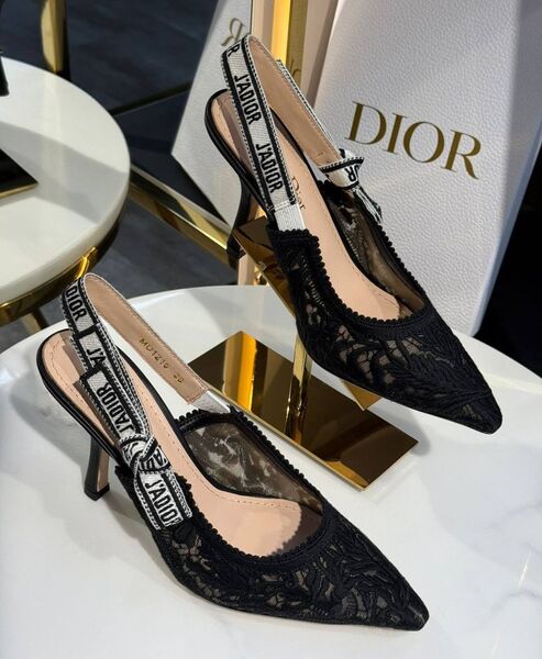 Туфли Christian Dior женский сетка черный 190993