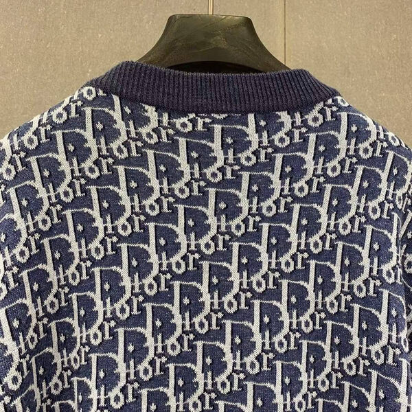 Мужской кардиган Christian Dior мужской вязаная ткань синий 165456-5