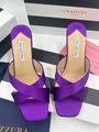 Босоножки Aquazzura женский ткань фиолетовый 11789-4
