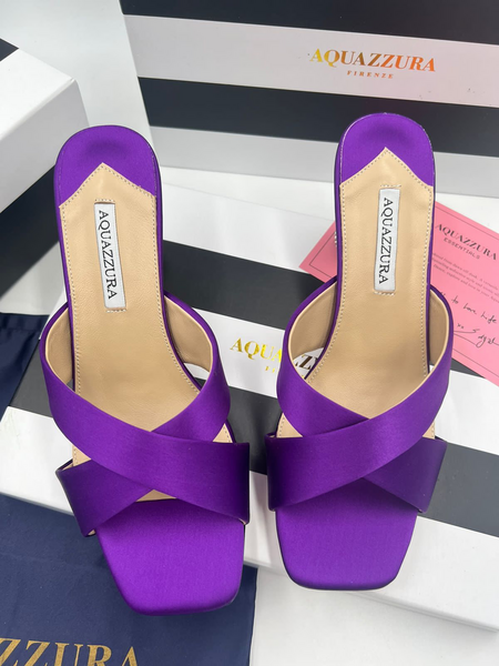 Босоножки Aquazzura женский ткань фиолетовый 11789-4