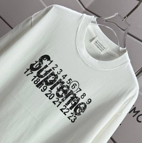Мужская футболка Supreme x Maison Margiela женский хлопок белый z0434680-1-3
