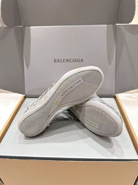 Женские кеды Balenciaga женский кожа серебристый k7666821-1-8
