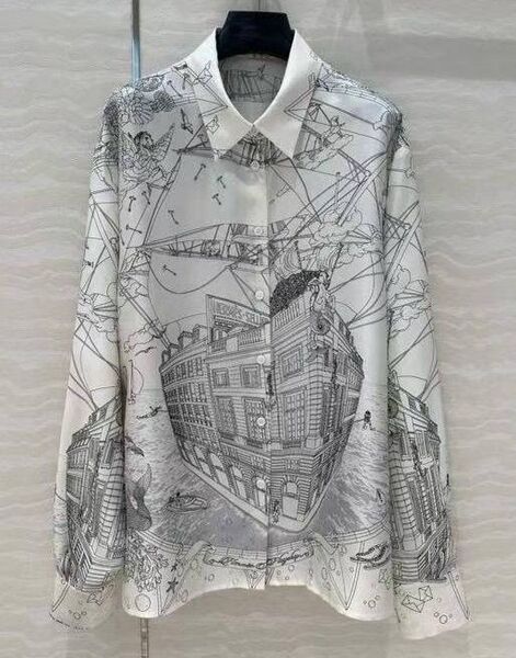 Рубашка Hermès женский темно-серый 184530