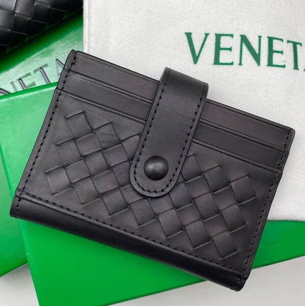 Картхолдер Bottega Veneta мужской кожа черный 195498