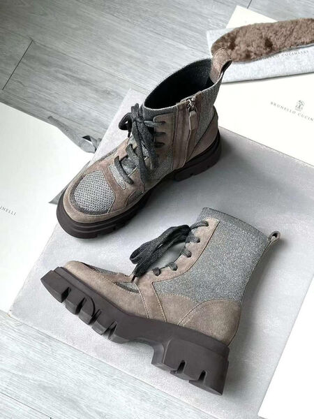 Ботинки Brunello Cucinelli женский текстиль 124977-3